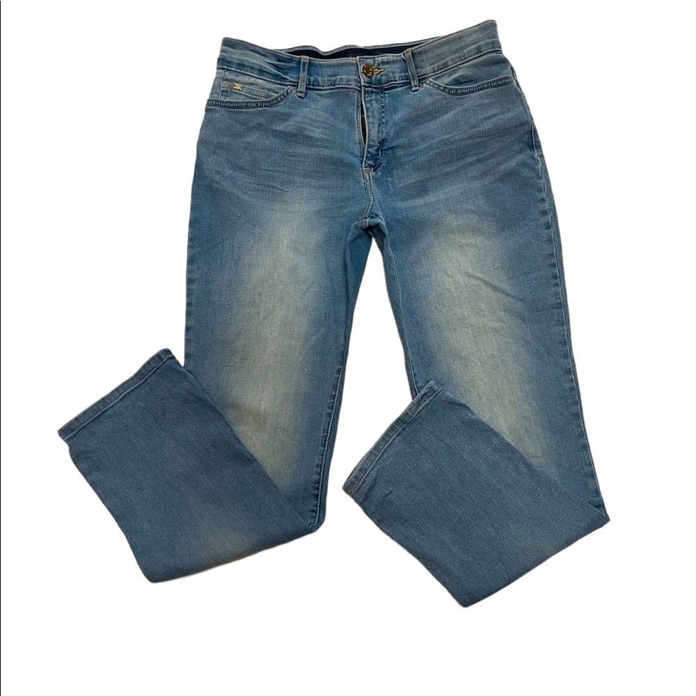 Lee Flex Motion Straight Leg Jeans Faded Blue 14  Medium Relaxed Fit. Mi…